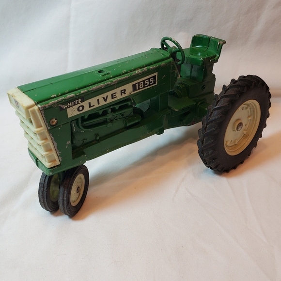 Oliver White 1855 Vintage Ertl Die Cast Metal Distressed Tractor